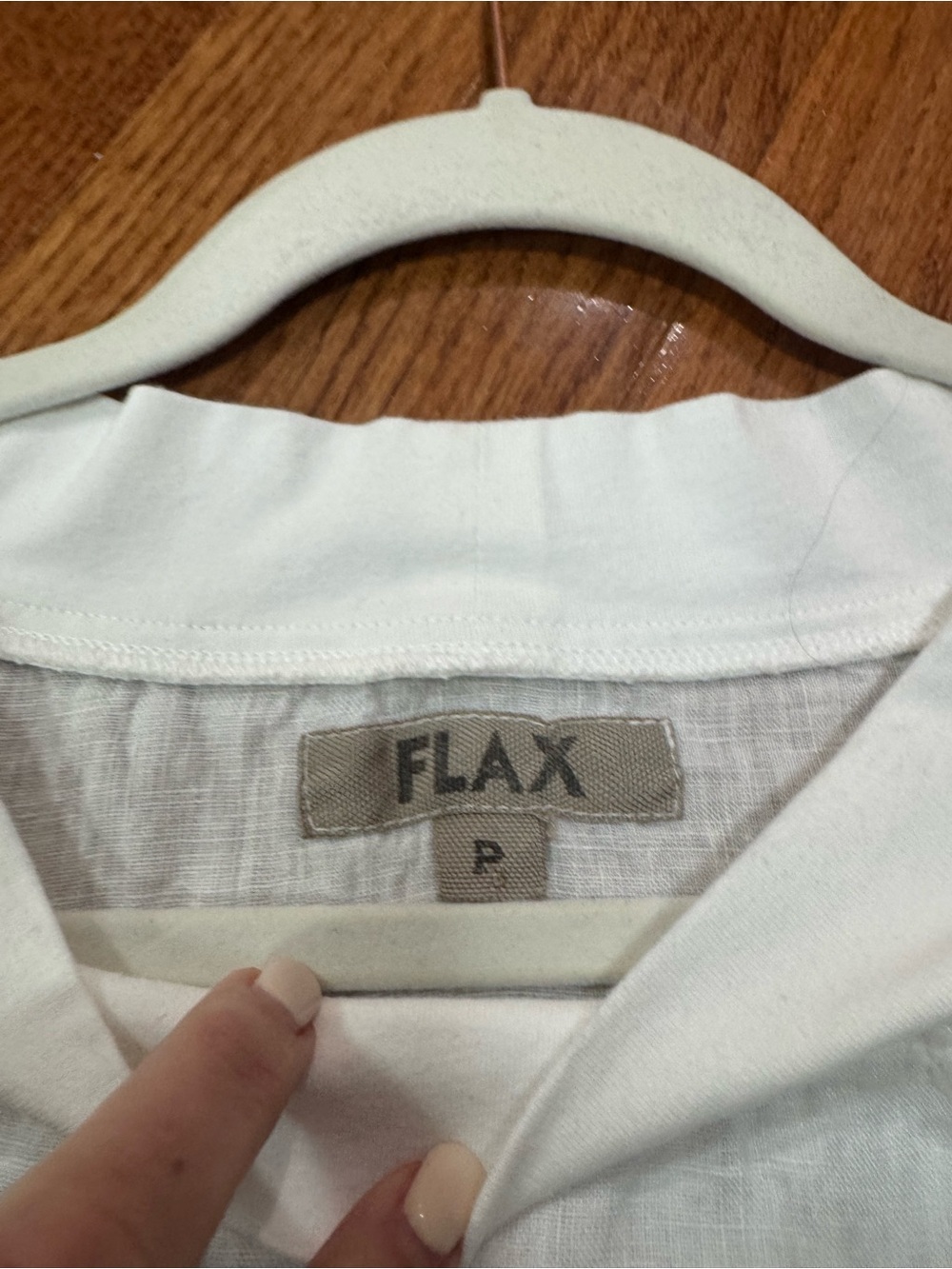 FLAX 100% Linen White Sleeveless Pocket Top | Relaxed Fit - Picture 5 of 6
